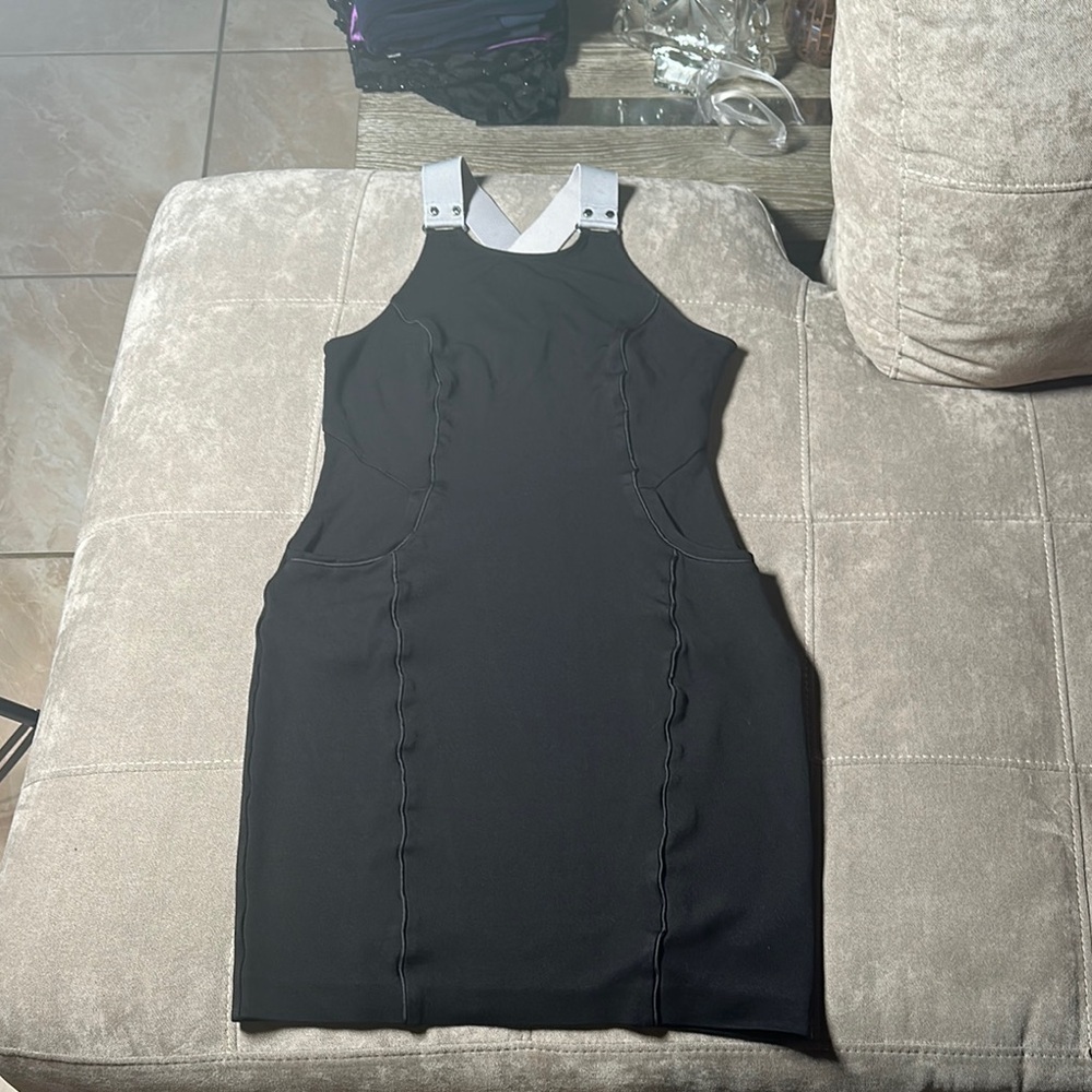 Armani Exchange Black Halter Sheath Dress